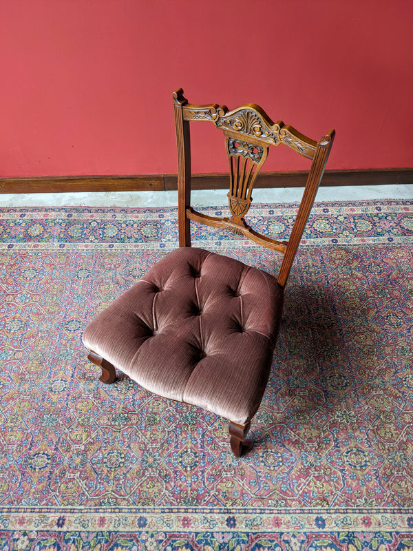 Small Antique Mahogany Bedroom Chair