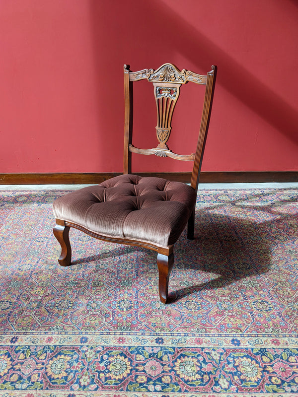 Small Antique Mahogany Bedroom Chair