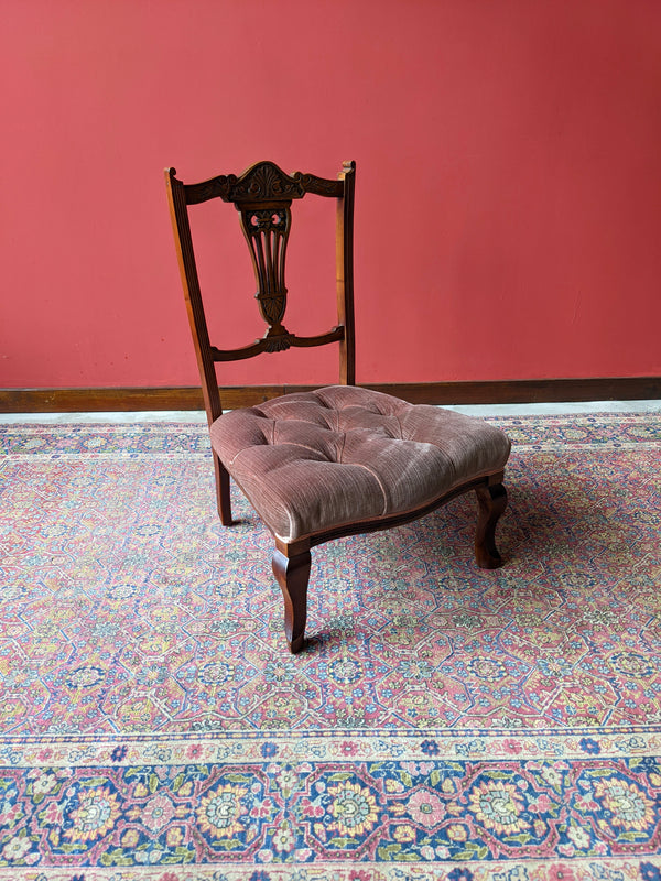 Small Antique Mahogany Bedroom Chair