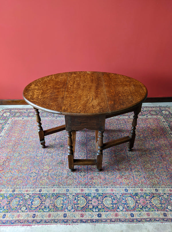 Antique Georgian Oak Gateleg Occasional Table