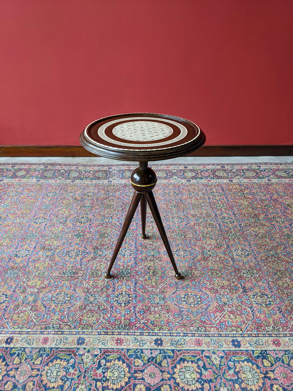 Antique 19th Century Aesthetic Movement Inlaid Rosewood Gypsy Style Table