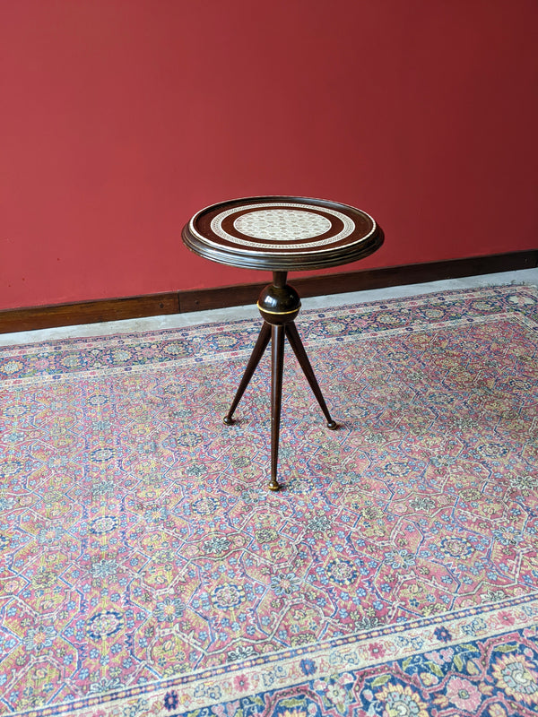 Antique 19th Century Aesthetic Movement Inlaid Rosewood Gypsy Style Table