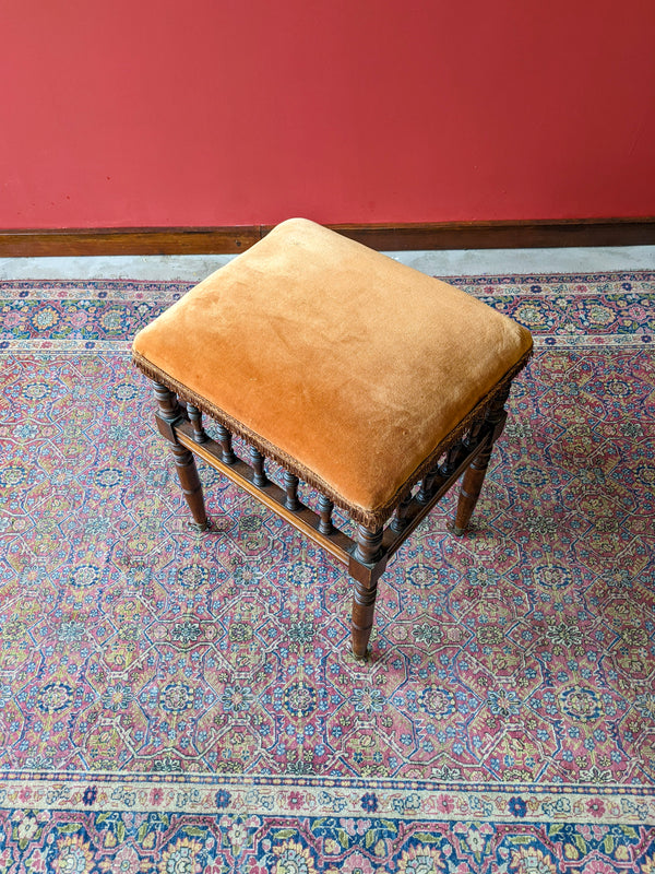 Antique Edwardian Mahogany Piano Stool