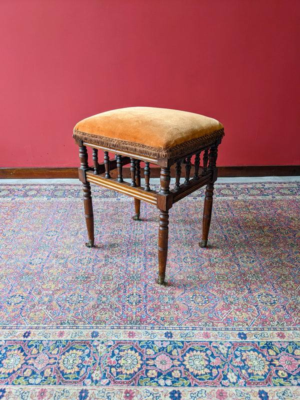 Antique Edwardian Mahogany Piano Stool