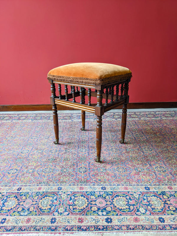 Antique Edwardian Mahogany Piano Stool