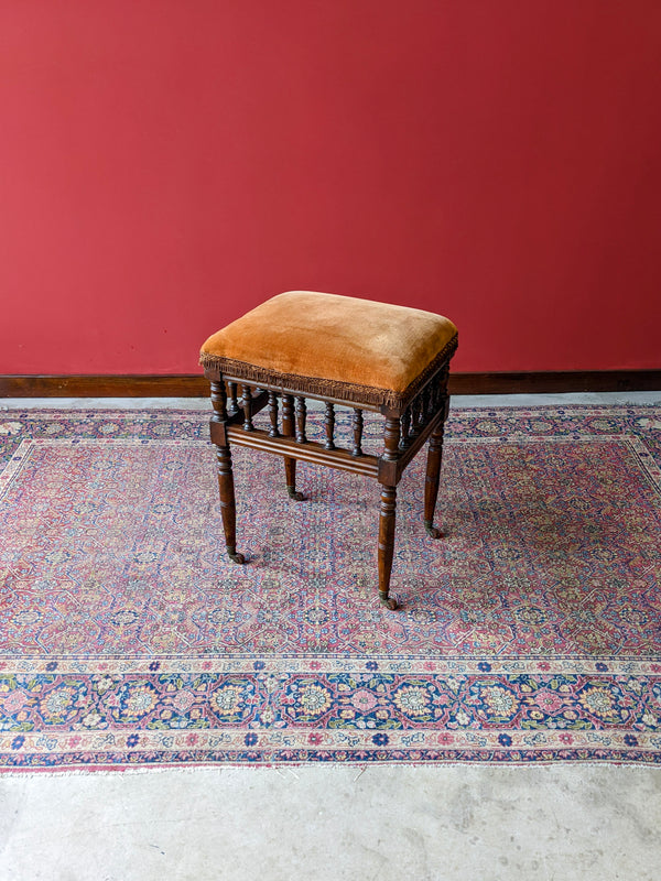 Antique Edwardian Mahogany Piano Stool