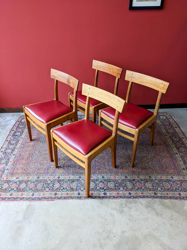 Mid Century Modern Set of 4 Gordon Russell Walnut Dining Chairs