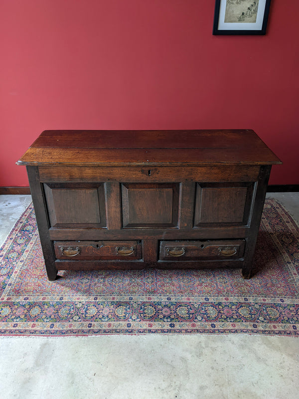 Antique 18th Century Georgian Oak Mule Chest / Coffer / Blanket Box Circa 1750