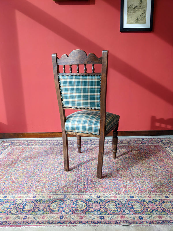 Pair of Victorian Carved Mahogany Side Chairs / Hall Chairs / Dining Chairs