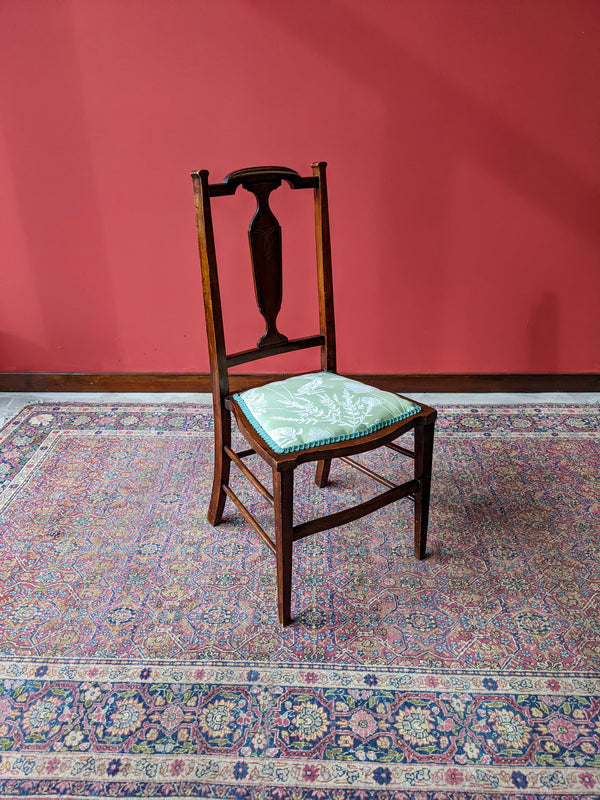Antique Arts & Crafts Inlaid Mahogany Side Chair