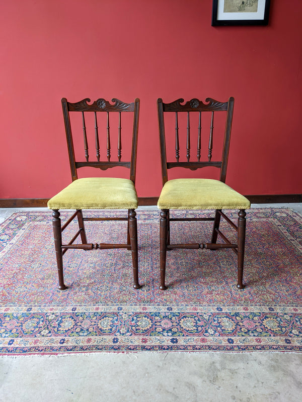 Pair of Antique Victorian Mahogany Parlour Chairs