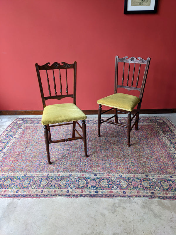 Pair of Antique Victorian Mahogany Parlour Chairs