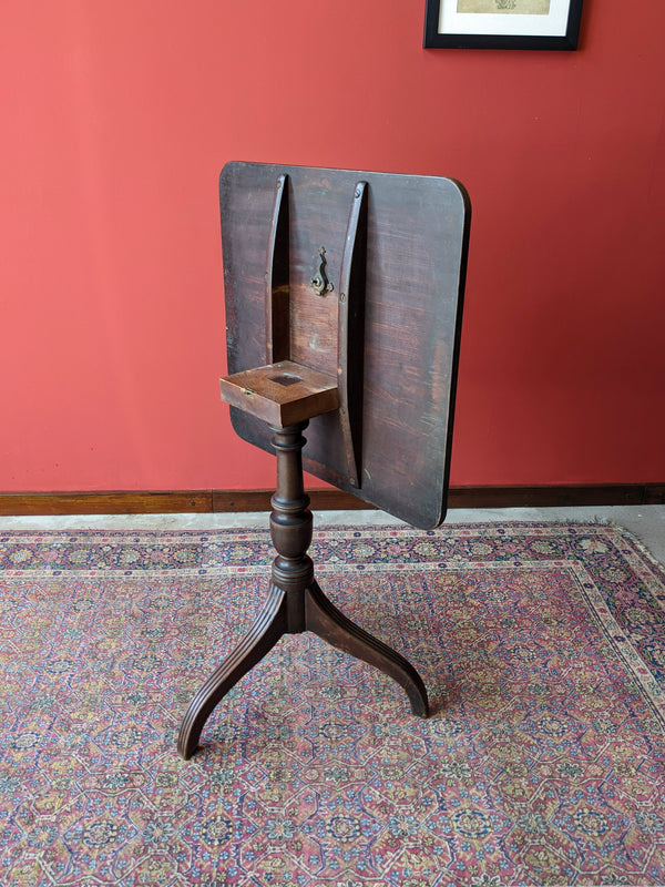 Antique Rectangular Mahogany Tilt Top Table