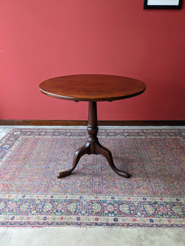Antique Victorian Mahogany Circular Tilt Top Table