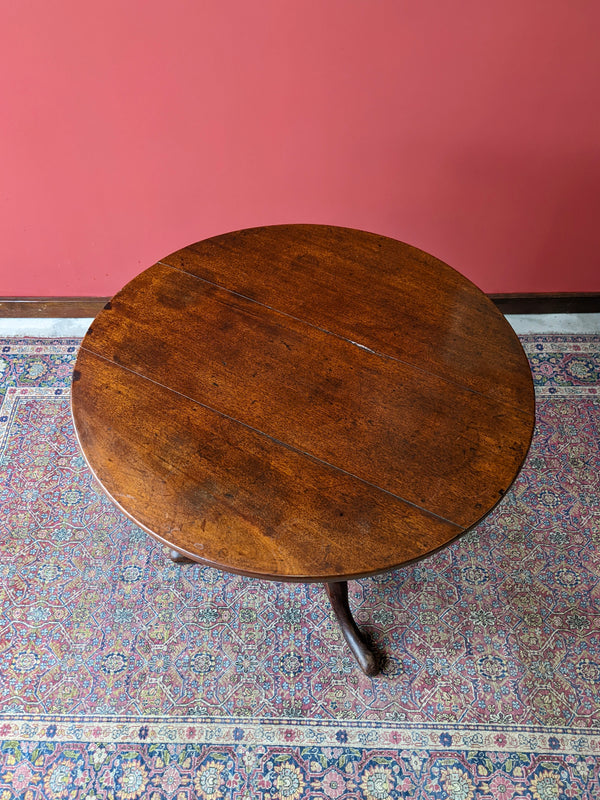 Antique Victorian Mahogany Circular Tilt Top Table