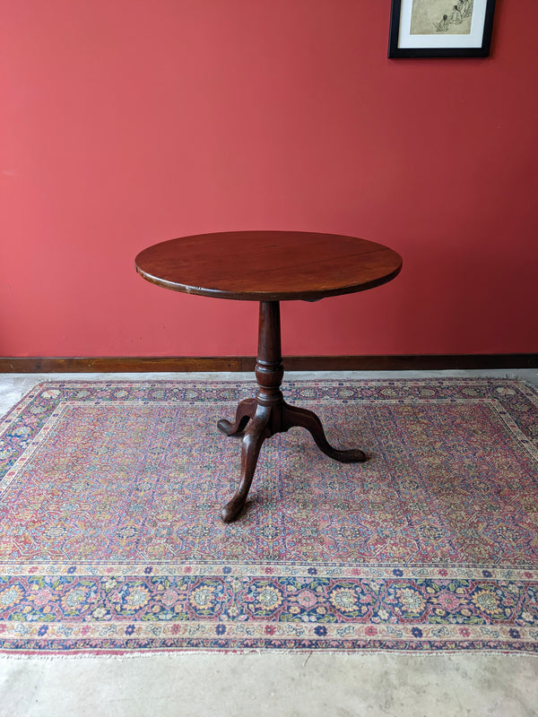 Antique Victorian Mahogany Circular Tilt Top Table