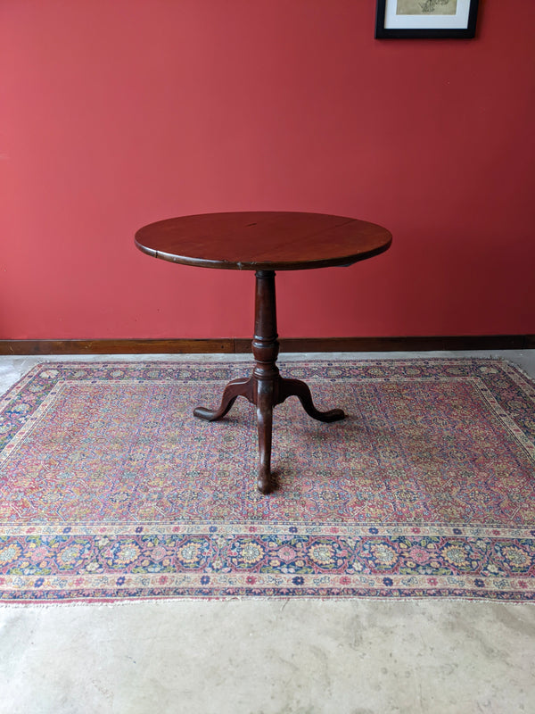 Antique Victorian Mahogany Circular Tilt Top Table