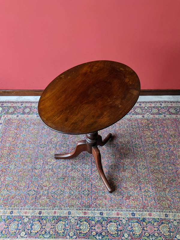 Antique 19th Century Mahogany Oval Tilt Top Table