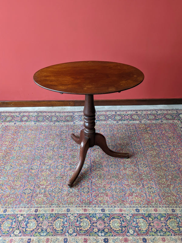 Antique 19th Century Mahogany Oval Tilt Top Table