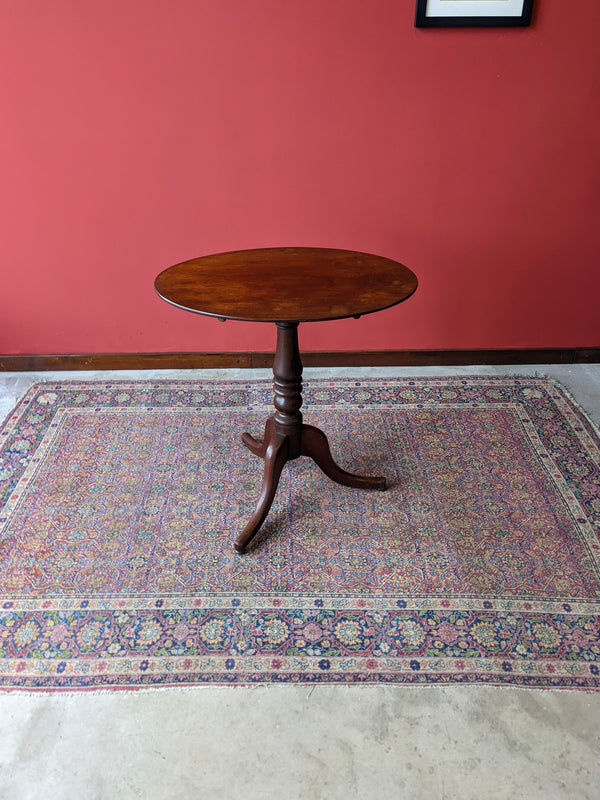 Antique 19th Century Mahogany Oval Tilt Top Table