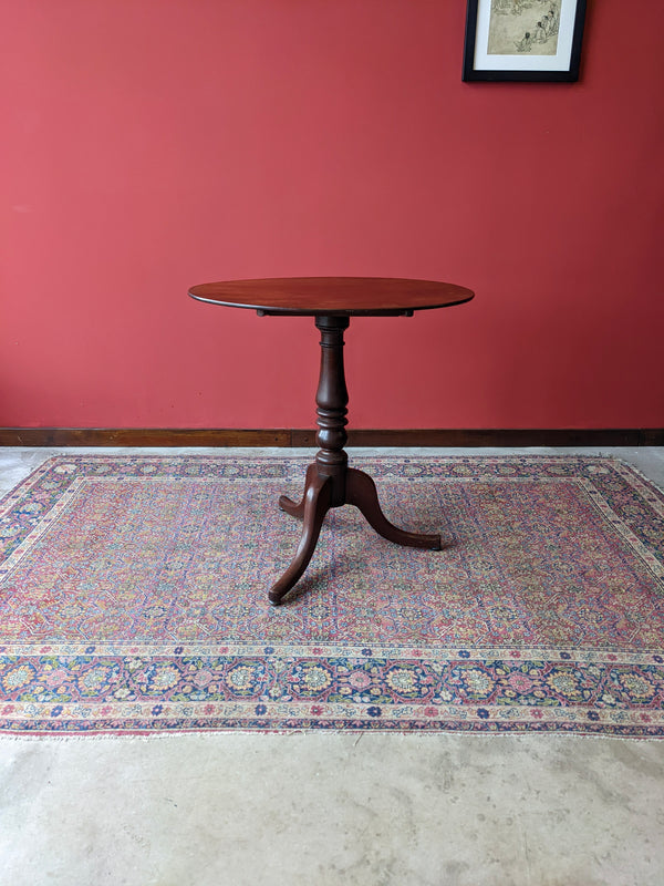 Antique 19th Century Mahogany Oval Tilt Top Table