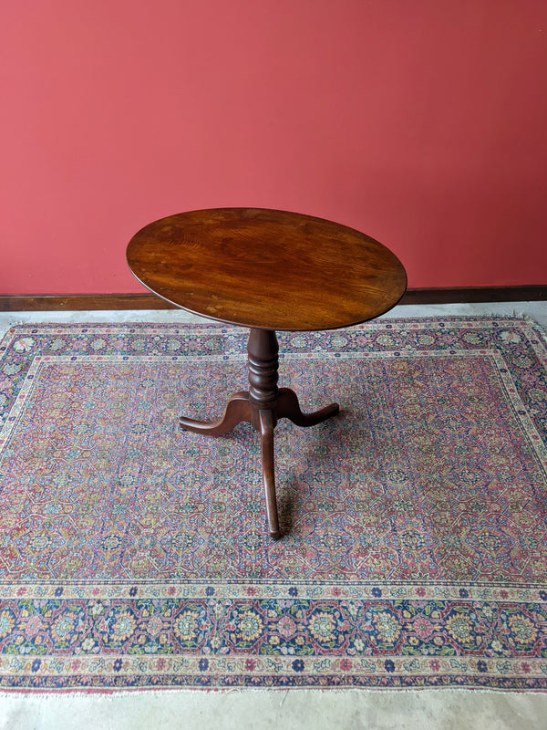 Antique 19th Century Mahogany Oval Tilt Top Table