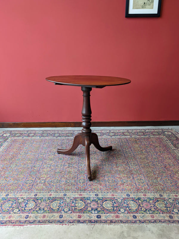 Antique 19th Century Mahogany Oval Tilt Top Table