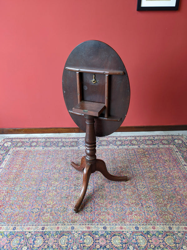 Antique 19th Century Mahogany Oval Tilt Top Table