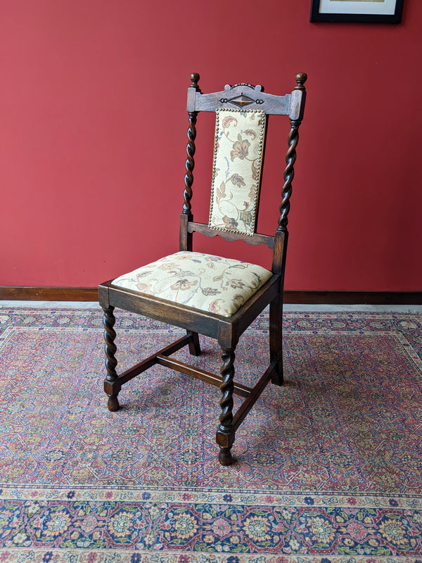 Pair of Victorian Barley Twist Hall Chairs