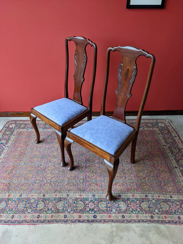 Pair of Antique Victorian Mahogany Side Chairs / Parlour Chairs