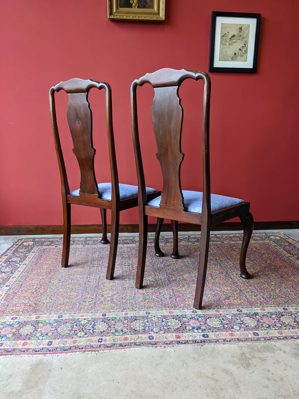 Pair of Antique Victorian Mahogany Side Chairs / Parlour Chairs