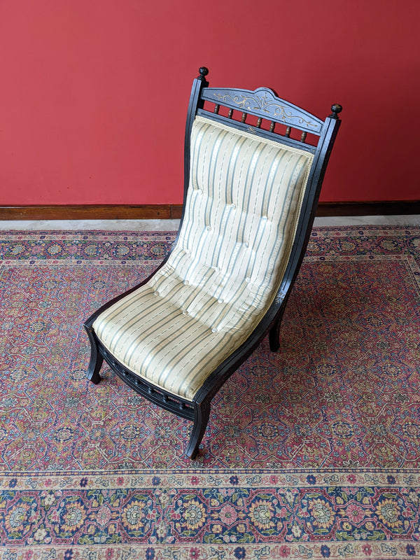 Antique 19th Century Ebonised Aesthetic Movement Chair