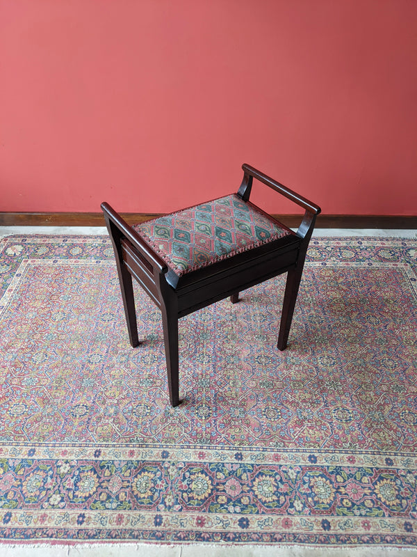 Antique Stained Beech Piano Stool