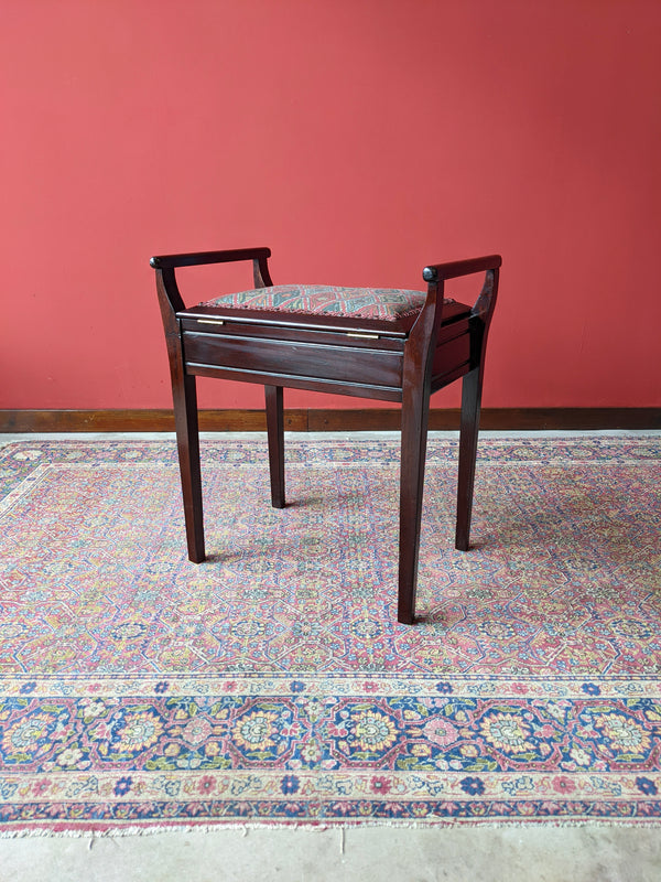 Antique Stained Beech Piano Stool