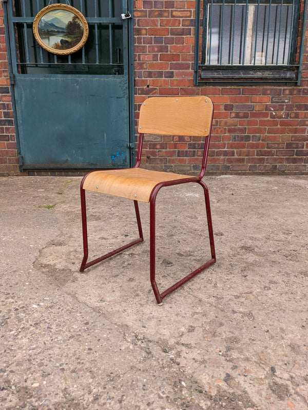 Set of 7 Mid Century Welsh Made Stacking Dining Chairs
