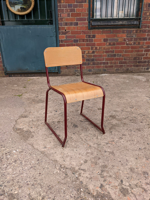 Set of 7 Mid Century Welsh Made Stacking Dining Chairs