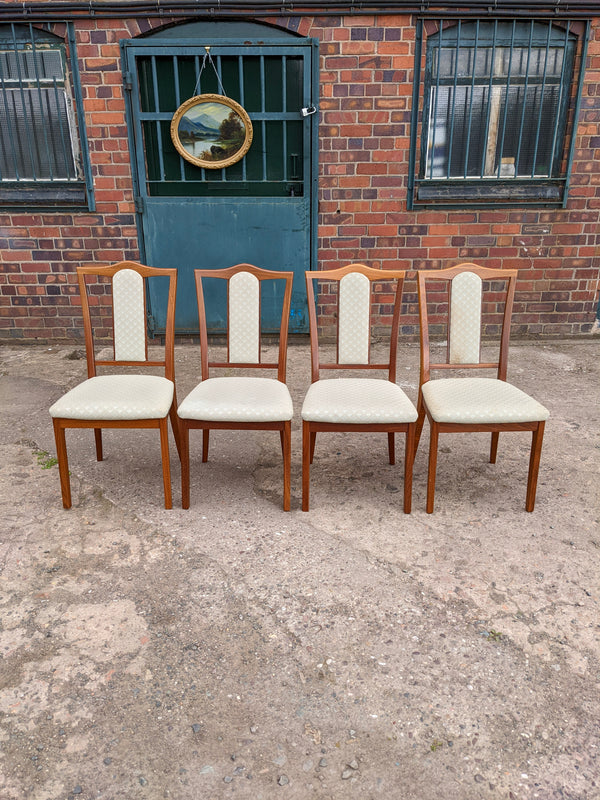 Mid Century Set of 4 Nathan Teak Dining Chairs