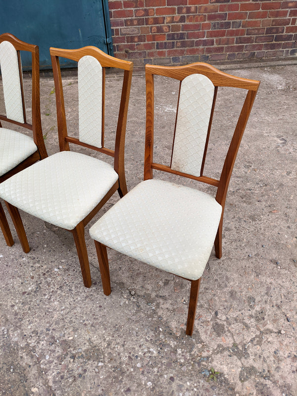 Mid Century Set of 4 Nathan Teak Dining Chairs