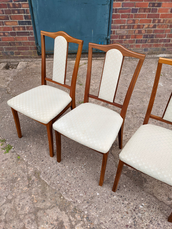 Mid Century Set of 4 Nathan Teak Dining Chairs