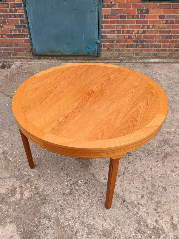 Mid Century Nathan Extending Blonde Teak Dining Table