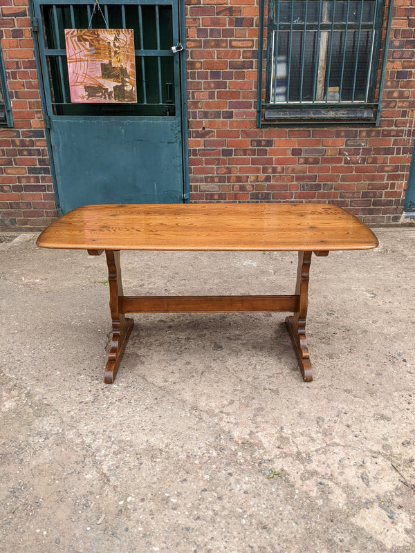 Mid Century Ercol Old Colonial Refectory Dining Table