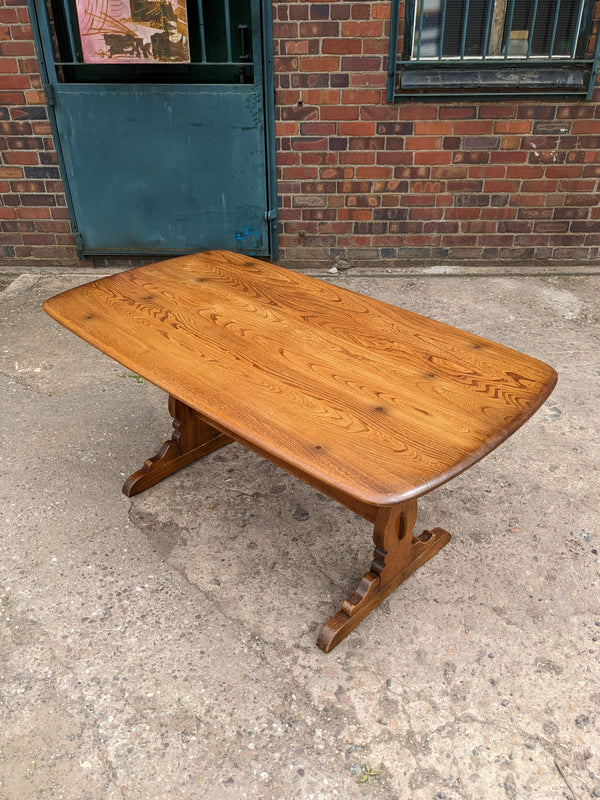 Mid Century Ercol Old Colonial Refectory Dining Table