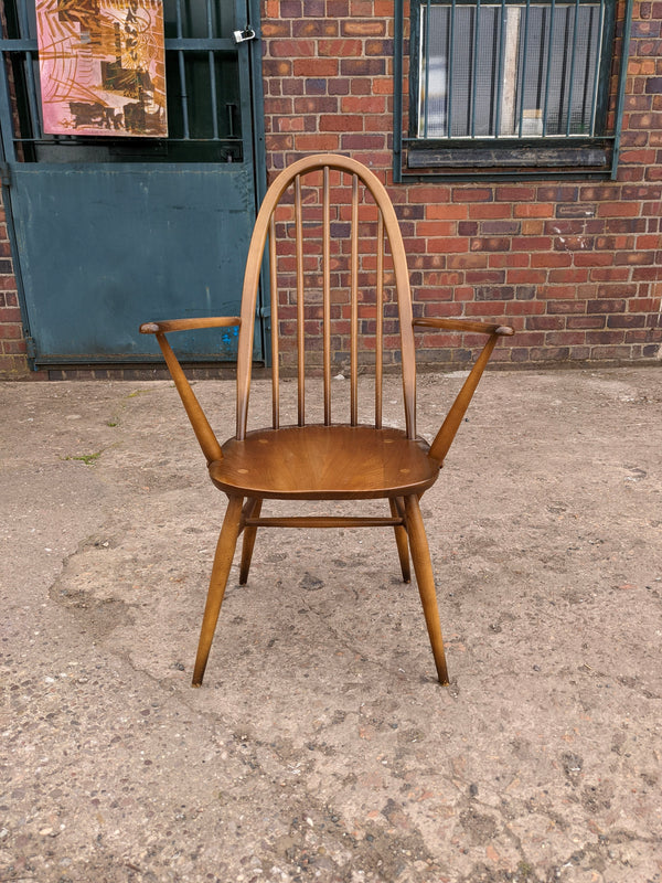 Set of 6 Mid Century Ercol Quaker Dining Chairs