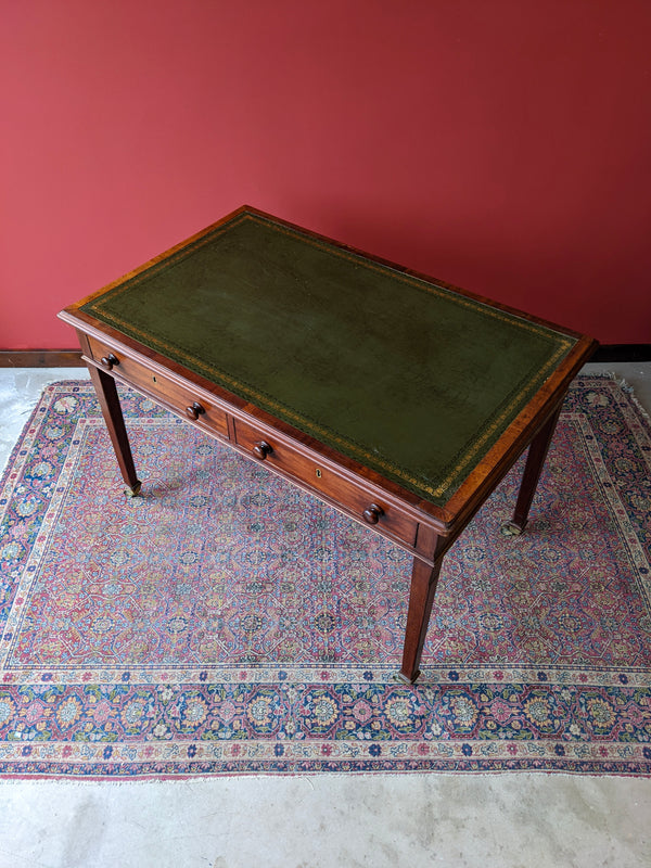 Antique 19th Century Mahogany Leather Top Desk