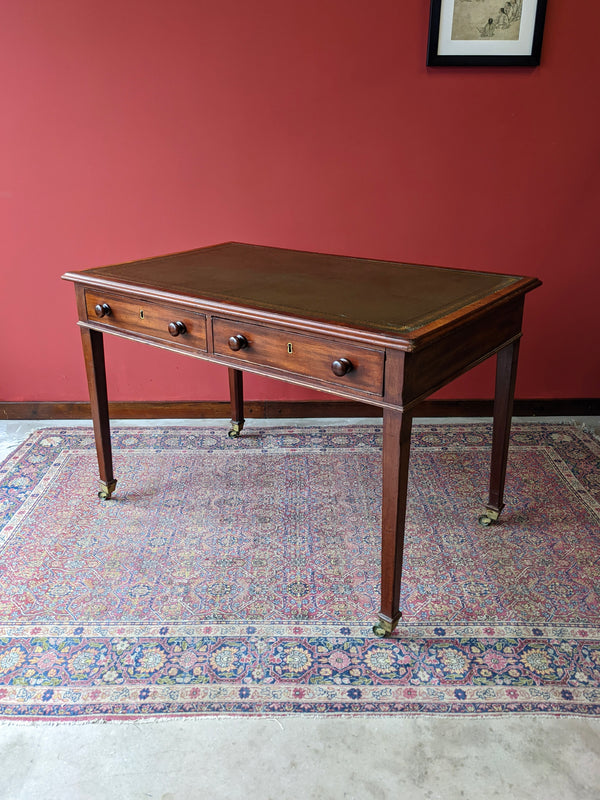 Antique 19th Century Mahogany Leather Top Desk