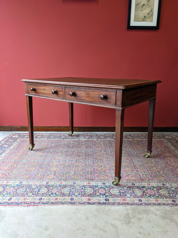 Antique 19th Century Mahogany Leather Top Desk