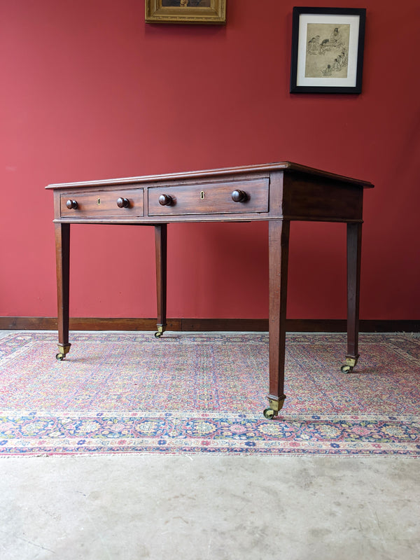 Antique 19th Century Mahogany Leather Top Desk