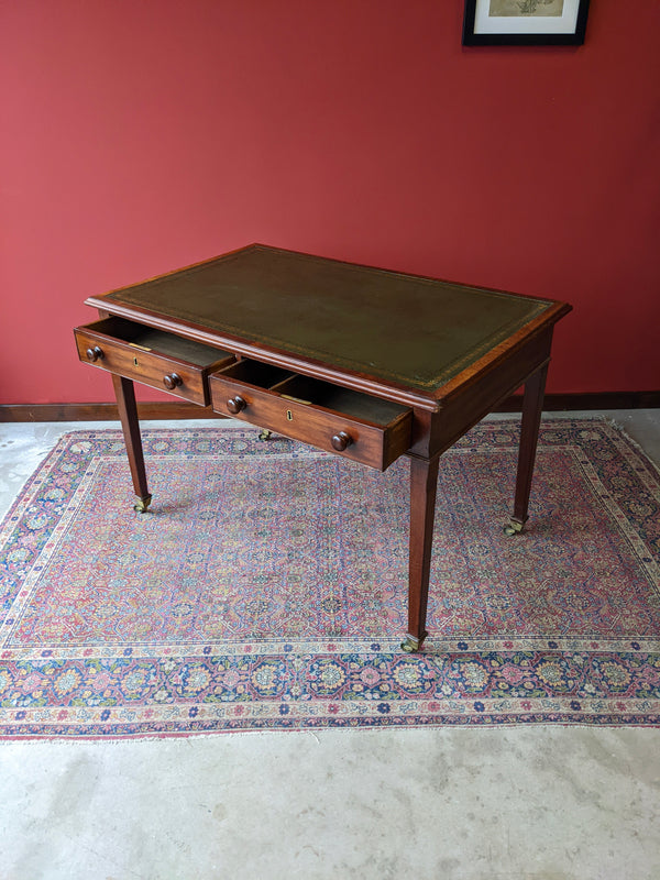 Antique 19th Century Mahogany Leather Top Desk