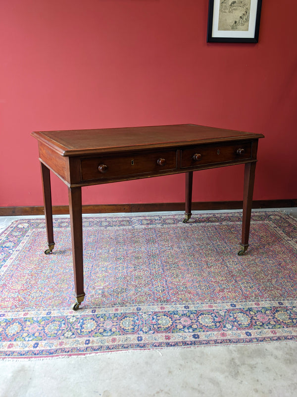 Antique 19th Century Mahogany Leather Top Desk