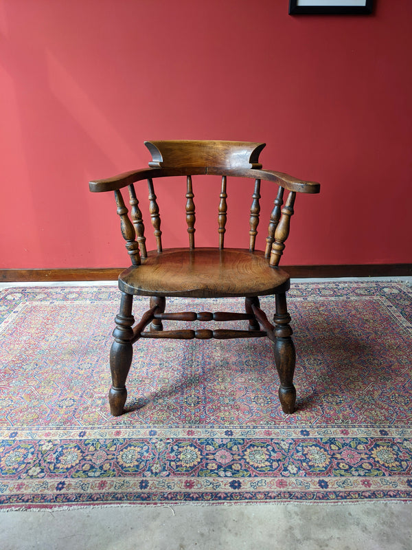 Antique 19th Century Smokers Bow Chair